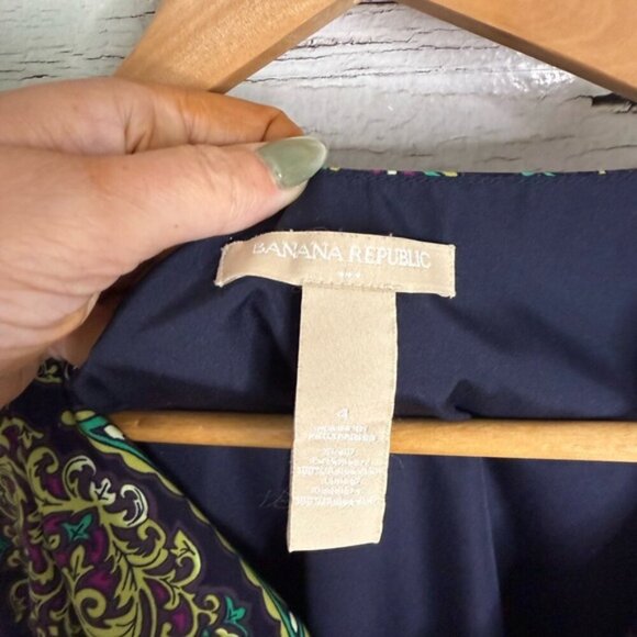 Banana Republic Black and Green Sheath Mini Dress size 4 - Picture 4 of 7